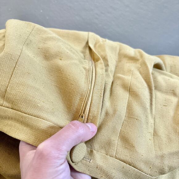 Vintage 60s Susan Thomas Tweed Mustard Yellow Skirt 100% Rayon 28" - Picture 9 of 10